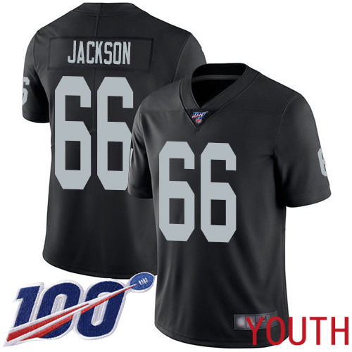 Oakland Raiders Limited Black Youth Gabe Jackson Home Jersey NFL Football #66 100th Season Vapor Jersey->women nfl jersey->Women Jersey